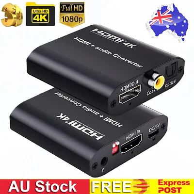 HDMI Audio Extractor Splitter 4K 30Hz 5.1CH HDMI To Toslink Stereo R/L Converter • $30.10