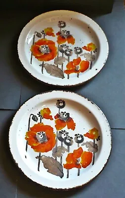 1970’s Vintage Stonehenge Midwinter ‘Autumn’ Poppies Side Plates X 2 - A/F • £10