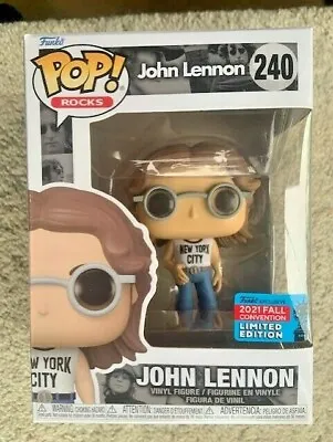 John Lennon In NYC T-shirt NYCC 240 Funko Pop Vinyl New In Mint Box + Protector • $43.57