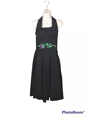£120.18 • Buy TRASHY DIVA By Candice Gwinn Trixie Halter Neck Dress Sequin Rose Size Small