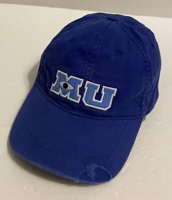 Disney Parks Pixar Monsters University MU Hat Cap Strap Back Blue Baseball Mens • $20.88