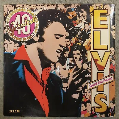 £23 • Buy Elvis Presley Greatest Hits 40 Track Dbl Vinyl Album Pink Vinyl
