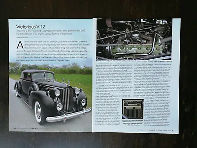 1939 Packard Coupe Roadster V-12 4-Page Original Color Article  • $6.99