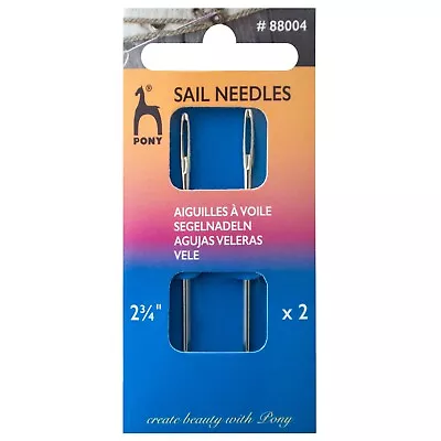 Pony Hand Sewing Needles Sail 2.75 Inch For Heavy Leather Canvas • £3.49