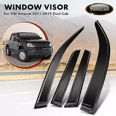 4x Weather Shield Weathershield Window Visor For VW Amarok 2011-2019 Dual Cab • $47.49