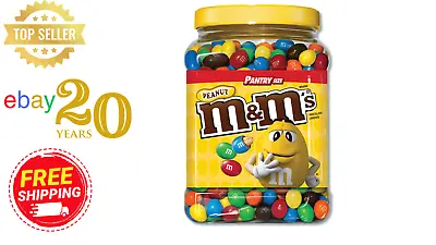 M&M'S Peanut Milk Chocolate Candy Bulk Jar 62 Oz. Free Shipping • $28.85