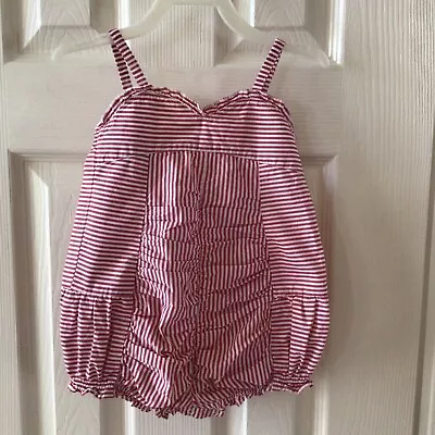 Toddler Girl’s Gymboree  Bubble Romper ~ Red White Stripes ~ Size 18-24 Months • $5.99