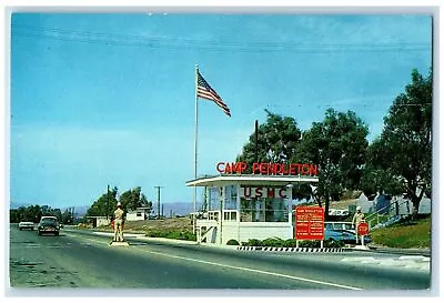 C1960's USMC Camp Pendleton Main Gate Oceanside California CA Unposted Postcard • $14.98