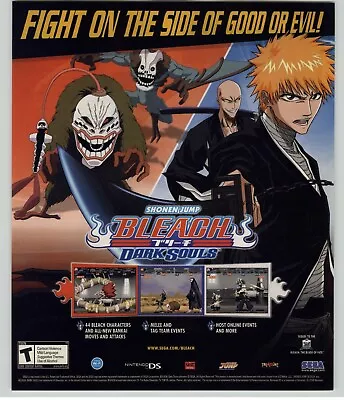 Bleach Dark Souls Nintendo DS 2008 Print Ad/Poster Official Promo Anime Art • $14.99