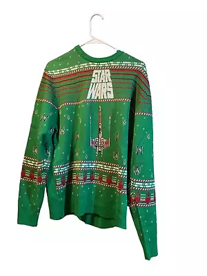 $25 • Buy Star Wars Ugly Christmas Sweater Tie-Fighter X-Wing Size Large Box 6