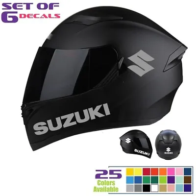 Helmet Decal 6-pieces Kit. Custom Bike Helmet Decal Set For SUZUKI Motorcycle • $8.99