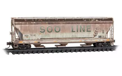 Soo Line 3-BayCovered Hopper Weathered & Graffiti MTL#094 44 830 N SCALE • $38.29