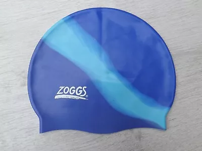 Zoggs  Swimming Hat Adult Silicone Blue Waves Durable Comfortable 22 X 19 Cm • £6.99