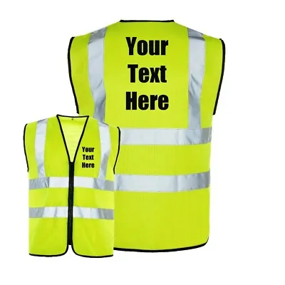 £2.99 • Buy Kids Personalised Hi Vis Vest Custom Printed - High Visibility Safety Youth