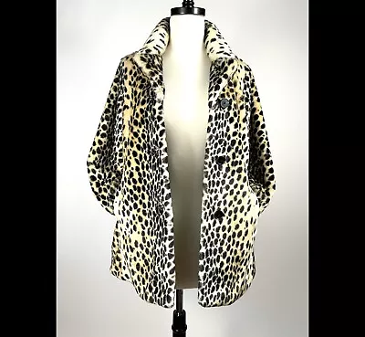 Zara Faux Fur Leopard Coat NWOT • $60