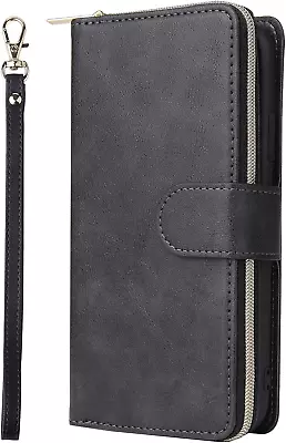 Case For Samsung Galaxy S23 Samsung S23 Wallet Phone Case Premium Zipper Large • £26.02