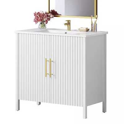 24''/36'' Bathroom Vanity With Sink Combo Freestanding Bathroom Vanity Cabinet • $209.99