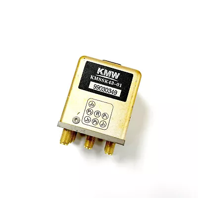 $88 • Buy KMW KMSSK43-01 Microwave Coaxial Switch DC-3 GHz SMA