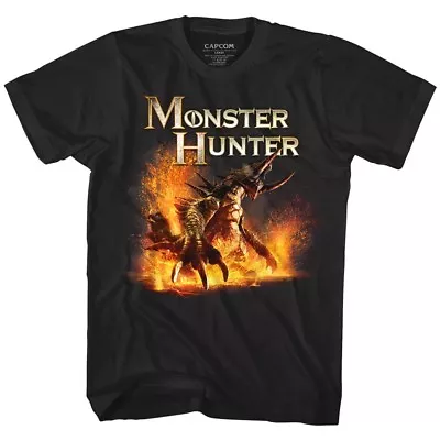 Monster Hunter Beast Erupting From Lava Men's T Shirt Symbols RPG Combat Gamer • $22.50