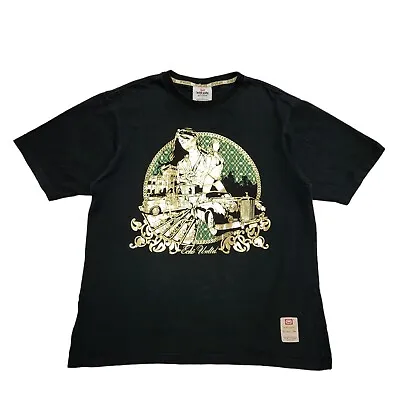 Ecko Unltd. Black Graphic Print Crew Neck T-Shirt Uk Men's Size Large • £24.99