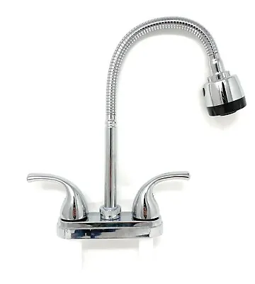 Bathroom Basin Sink Faucet Office RV Motor Home Plastic Chrome Finish 4  Center • $22