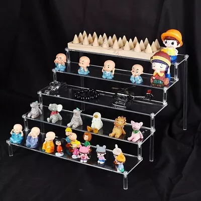£11.99 • Buy 2-4Step Display Stand Counter Retail Riser Acrylic Nail Polish Figure Toy Plinth