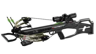 PSE Coalition Frontier Crossbow With Reticle Scope Quiver Bolts Cocking Rope • $244.95