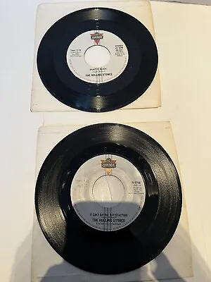 The Rolling Stones Pair Of 45 Records Satisfaction & Paint It Black Vtg 1974 VG • $9.99