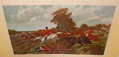 J.f.herring   Full Cry  Fox Hunting Scene Offset Lithograph Made In Holland  • $99.99