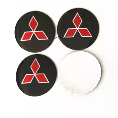 BLACK RED Auto Wheel Center Hub Cap 2.2  56mm Sticker  For MITSUBISHI EVOLUTION • $9.98