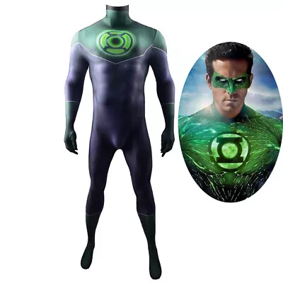 Green Lantern Cosplay Costume Bodysuit Jumpsuit For Kids Adult Green BlackOutfit • $68.89