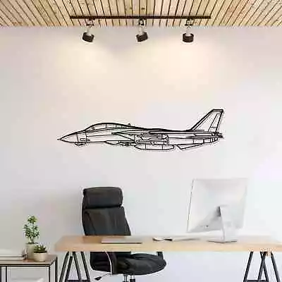 Wall Art Home Decor 3D Acrylic Metal Plane Aircraft USA Silhouette F-16 Falcon • £229.09