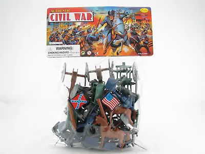 CIVIL WAR ARMY MEN PLAY SET 50 Piece Set. Union Vs Confederate • $18.99