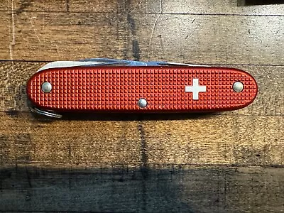 Vintage Victorinox Vibrant Red Alox Old Cross Farmer • $300