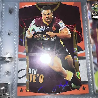 Ben Te’o Signed 2009 Select Classic Jersey Holofoil NRL Card Brisbane Broncos • $5