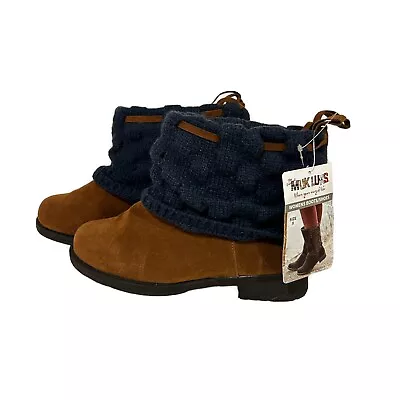 Muk Luks Women’s Brown Suede Boots With Sweater Cuff Size: 8 • $17.50