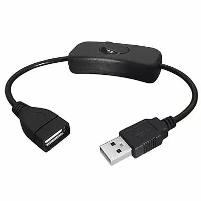 USB In-line Power Switch Male To Female Extension Cable (JS32) 15cm • $5.99