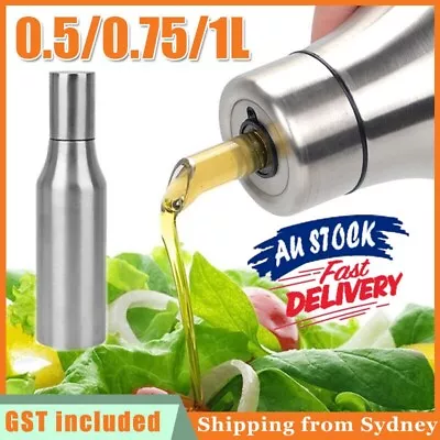 500-1000ml Stainless Steel Oil Dispenser Olive Vinegar Kitchen Tool Oil Bottle • $14.68