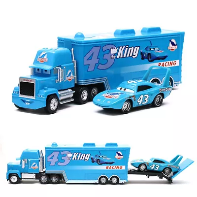 $29.99 • Buy New Pixar Cars NO.43 King & Dinoco Mack Truck 1:55 Diecast Toy Car New