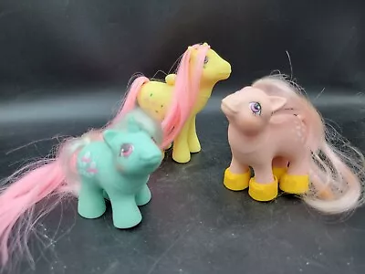 80s G1 MY LITTLE PONY Baby Ponies WIGGLES Unicorn Cotton Candy Rosebud Flutter  • $30