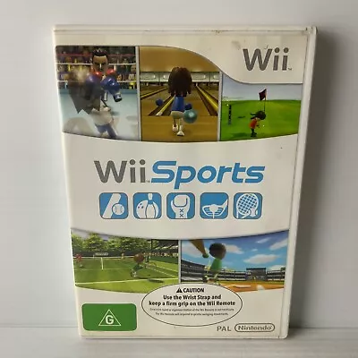 Wii Sports + Manual - Nintendo Wii - Tested & Working - Free Postage • $5.88