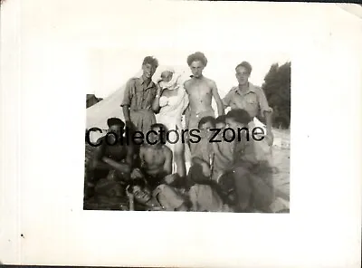 1947  Egypt El Ballah Military Base RAMC Service Men & Women Photo Named 3.2x2.2 • £10