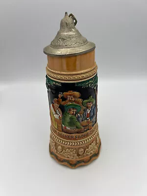 Vintage German Lidded Musical Beer Stein W/ Thorens Movement • $41.65