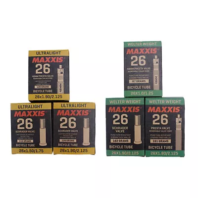 2 X Maxxis Mountain Road Bike Bicycle Inner Tubes 26x1.5/1.75 1.9/2.125 1.0/1.25 • $37.79