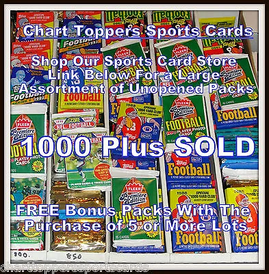 Unopened Old Vintage Football Cards Wax Cello Rack Packs - Huge Lot Of 100 Cards • $11.55