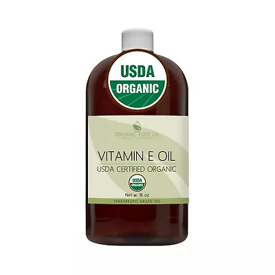 USDA Organic Vitamin E Oil Natural 43000 IU For Skin Hair Face Body Moisturizer • $10.99