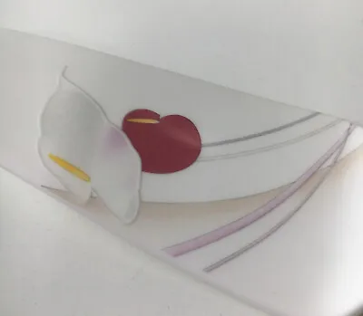 Mikasa ANTHURIUM Ceramic Cake Server Embossed Floral Bone China Post Modern • $10.49