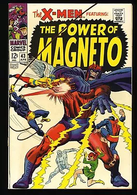 X-Men #43 FN+ 6.5 Magneto Quicksilver Scarlet Witch Appearance! Marvel 1968 • $65