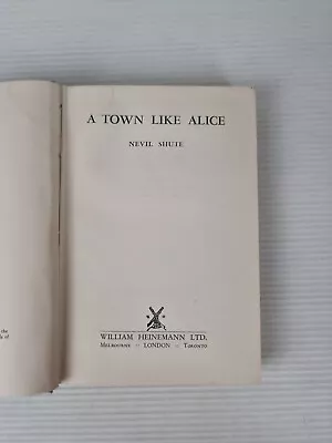 A Town Like Alice Nevil Shute Rare Vintage 1953 Printing Hardcover Very Rare • $19.30