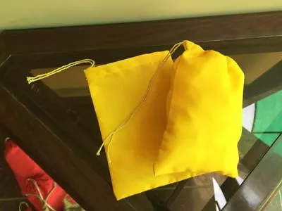 5 X7  Cotton Single Drawstring Muslin Bags (Yellow Color) • $20